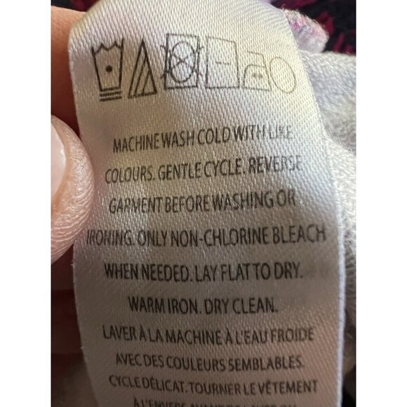 Hatley blue pink paisley boho comfy mini skirt L elastic waist outdoor stretch - Picture 9 of 9